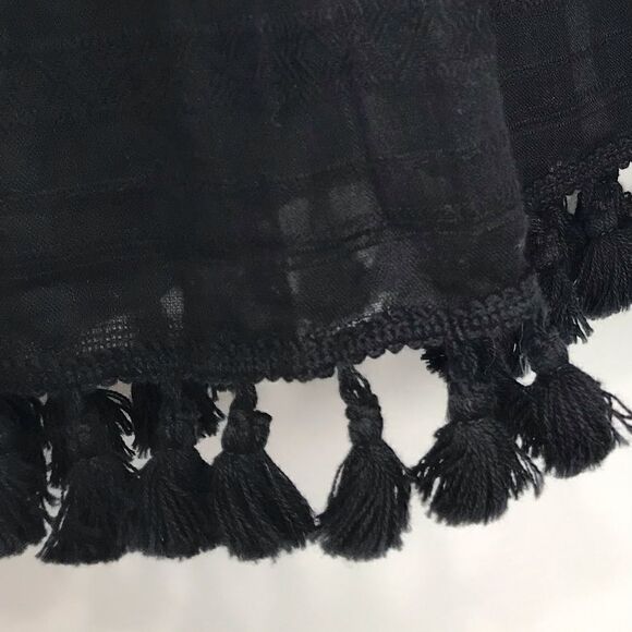 LOFT Black Tassel Hem Peasant Mini Skirt - Picture 10 of 12